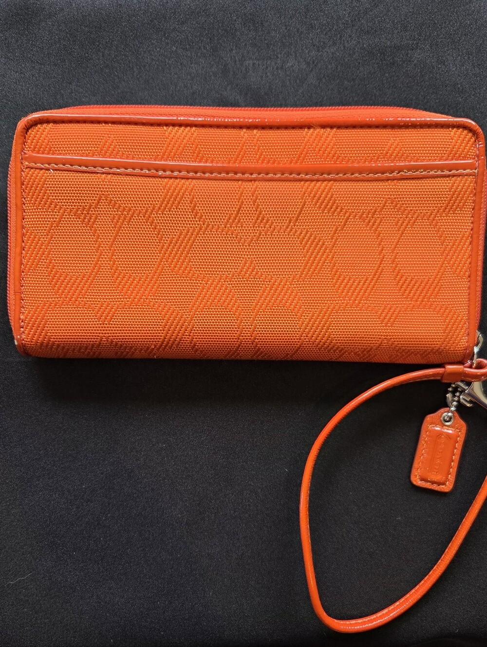 Coach Orange Wristlet Wallet - Women’s Zip Around Clutch